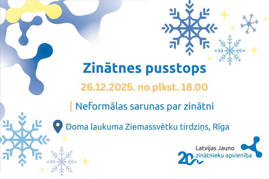 LJZA Zinātnes pusstopa afiša decembris 2025