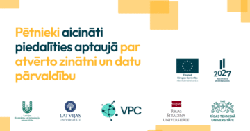 Afiša ar aicinājumu pētniekiem aizpildīt aptauju par datu pārvladi